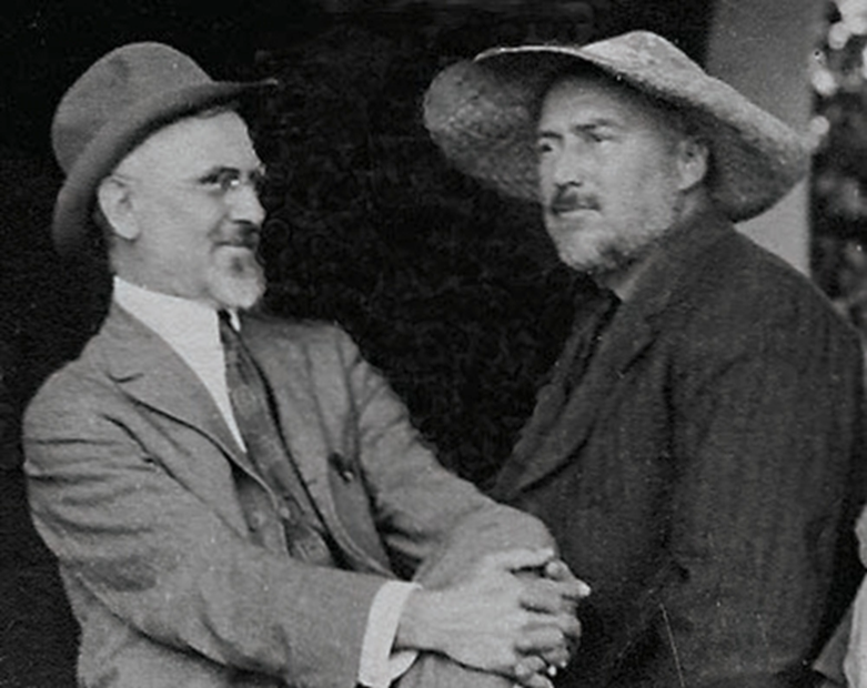 Joseph Henry Sharp and Eanger Irving Couse, at Couse’s home in the 1920s