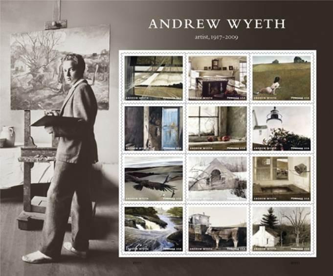 Andrew Wyeth paintings serve as images for stamps
